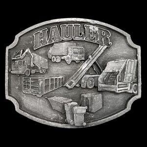 Hauler Pewter Belt‎ Buckle Trade Specialties Refuse Trash Truck Sanitation Waste
